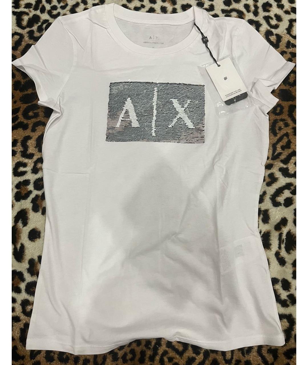 ARMANI EXCHANGE Белая хлопковая футболка, фото 6