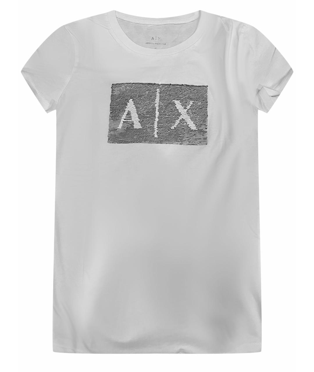 ARMANI EXCHANGE Белая хлопковая футболка, фото 1