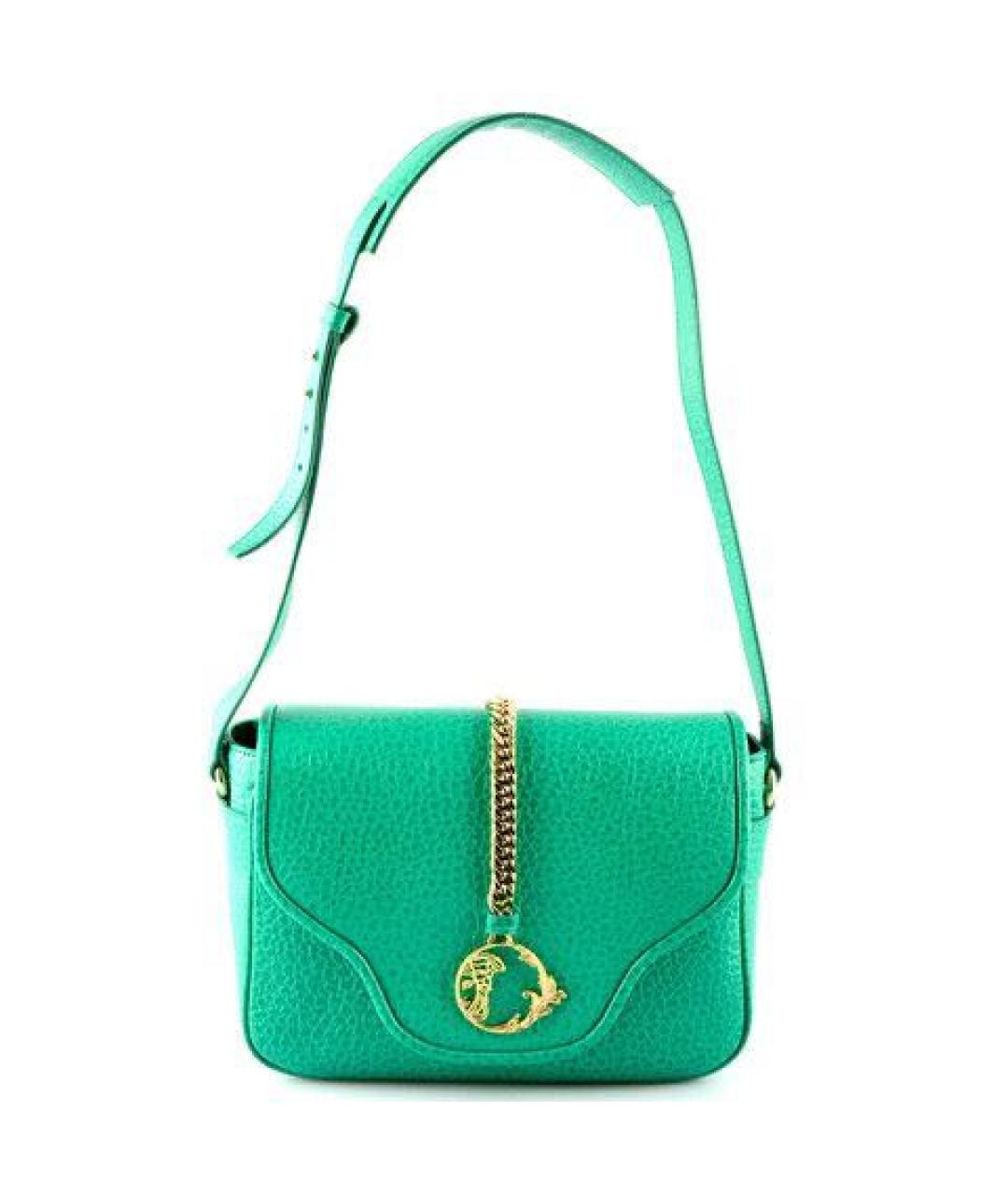 VERSACE COLLECTION Зеленая кожаная сумка через плечо, фото 1