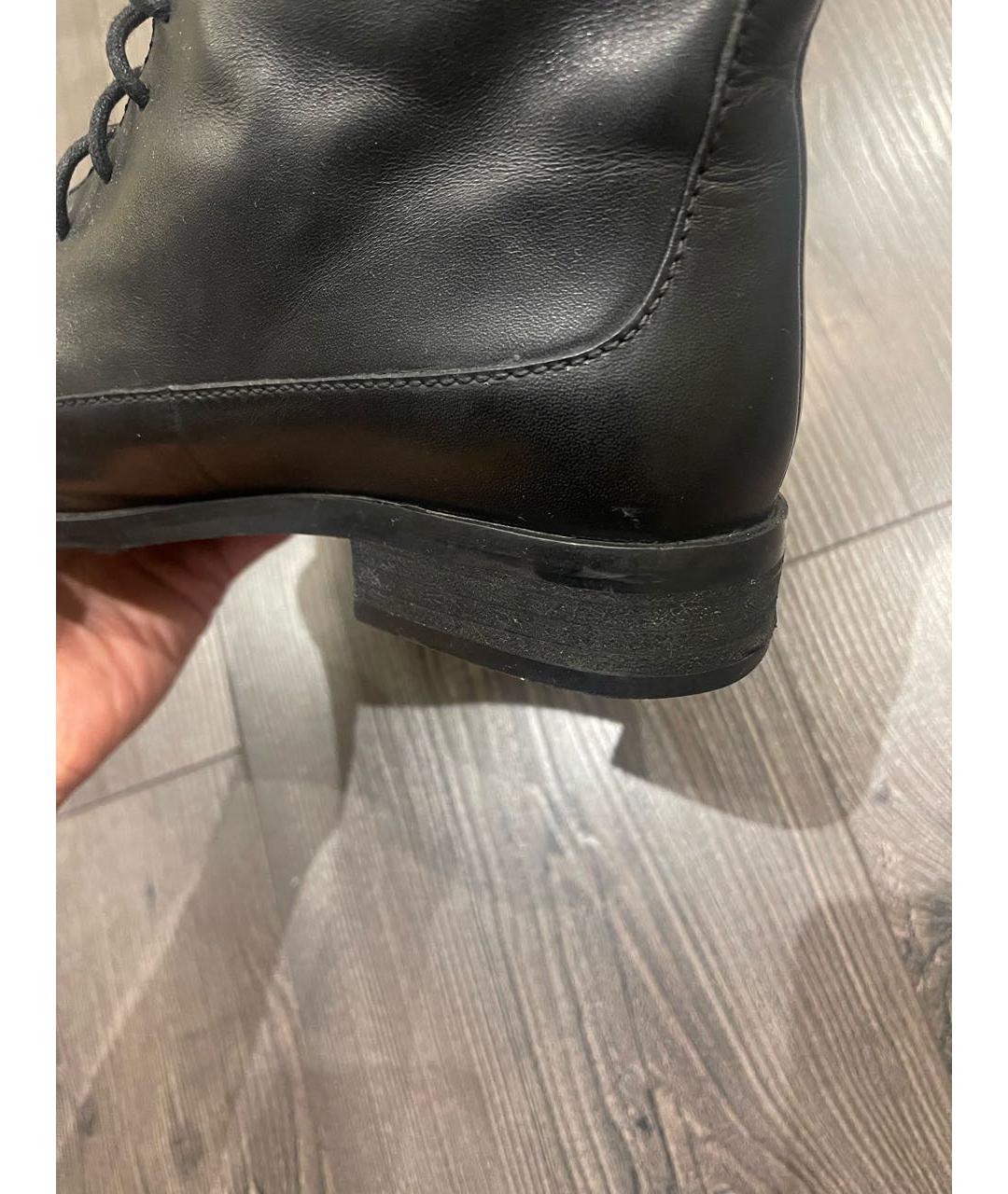 MICHAEL KORS Черные кожаные ботинки, фото 6