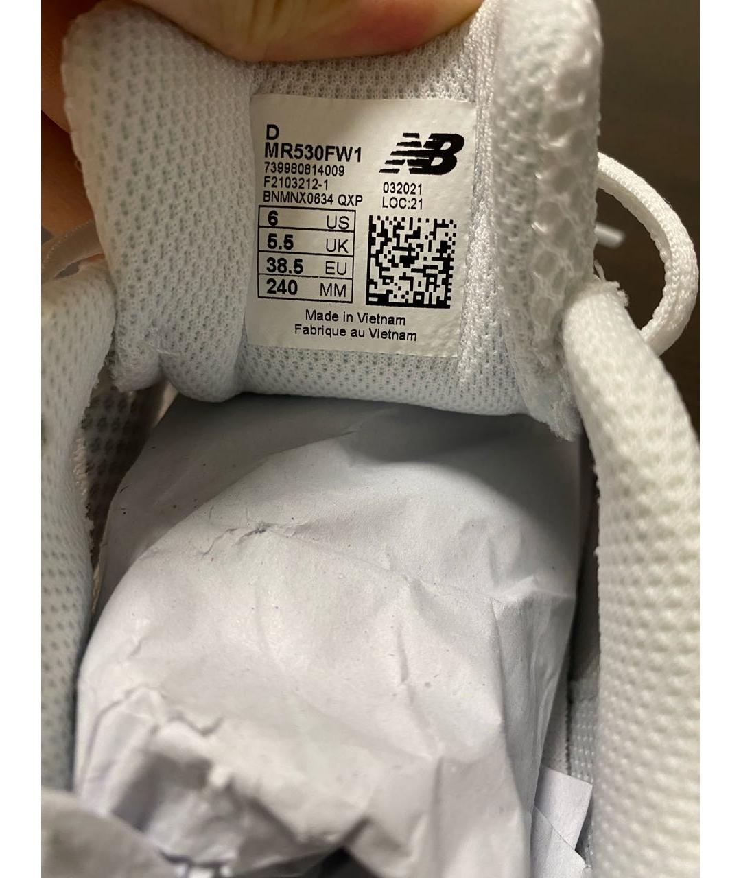 NEW BALANCE Белые кожаные кроссовки, фото 5