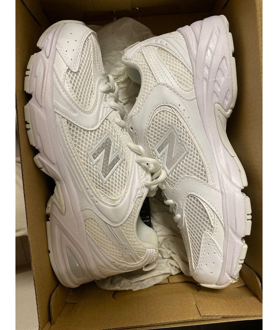 NEW BALANCE Белые кожаные кроссовки, фото 6