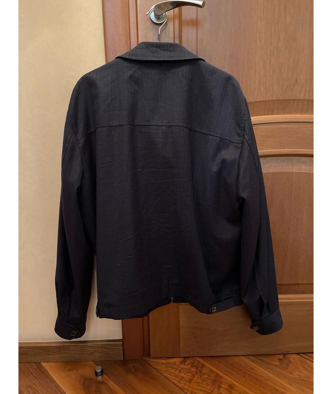 CORNELIANI Темно-синяя полиэстеровая куртка, фото 2