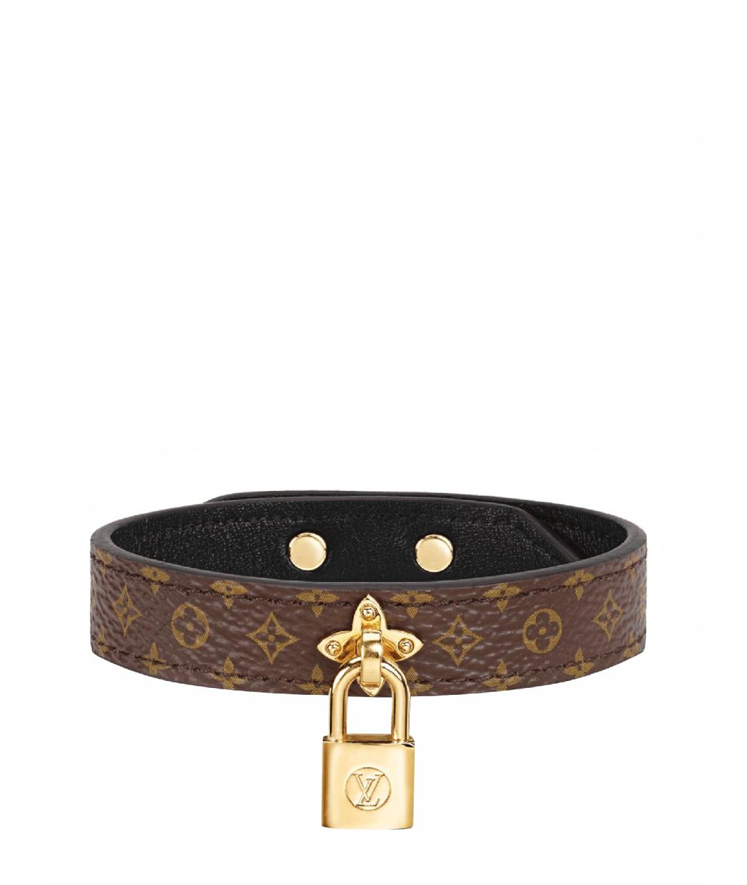 LOUIS VUITTON Коричневый кожаный браслет, фото 1
