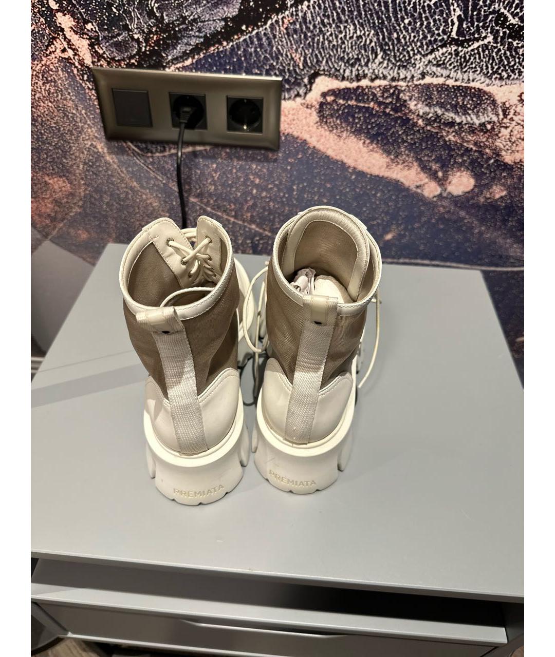 PREMIATA Бежевые ботинки из искусственной кожи, фото 3