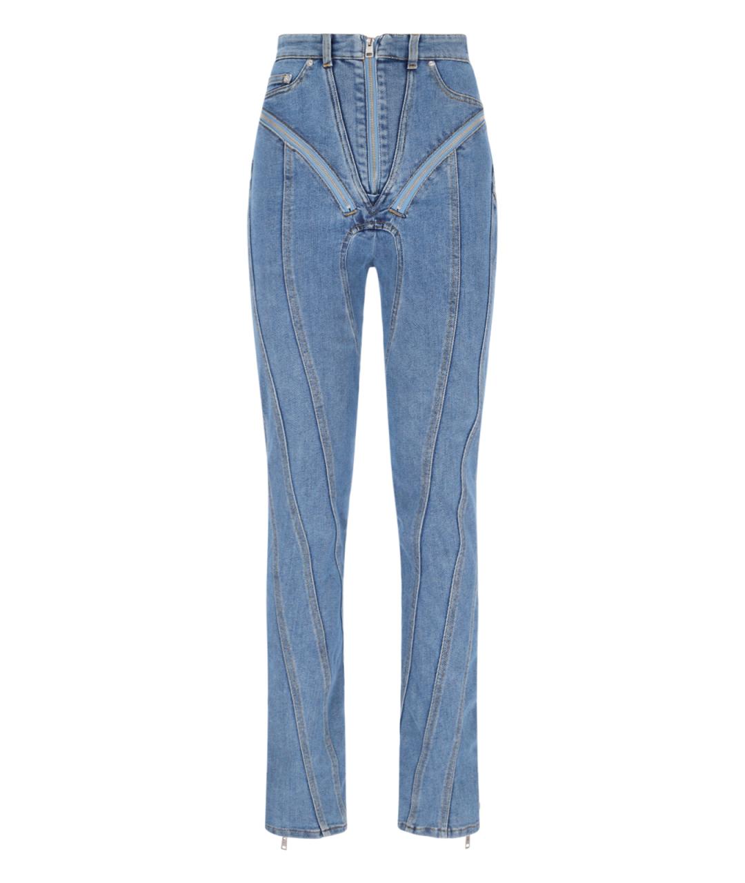 MUGLER Голубые прямые джинсы, фото 1