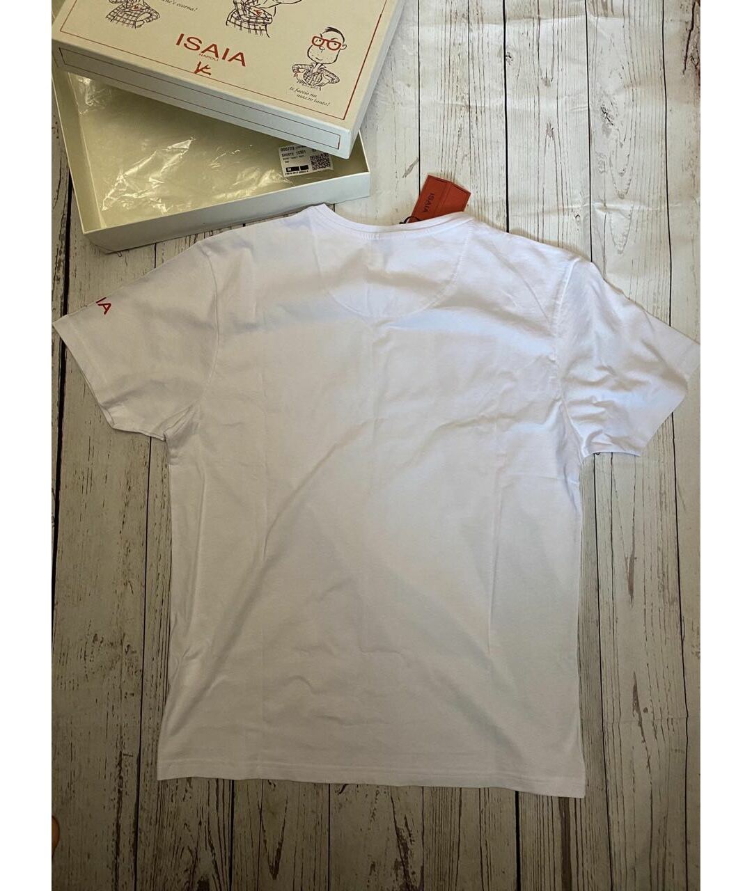 ISAIA Белая хлопковая футболка, фото 5