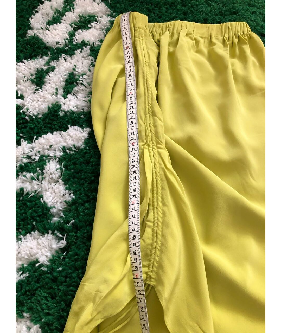 LANVIN Желтая шелковая юбка миди, фото 6