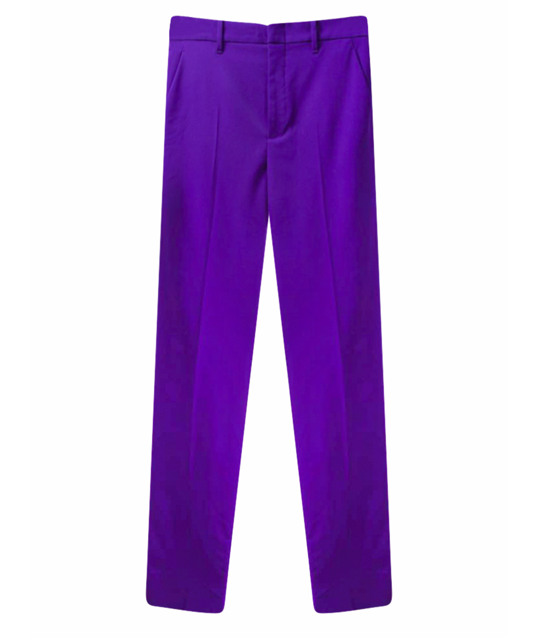 GUCCI Фиолетовые шерстяные прямые брюки, фото 1