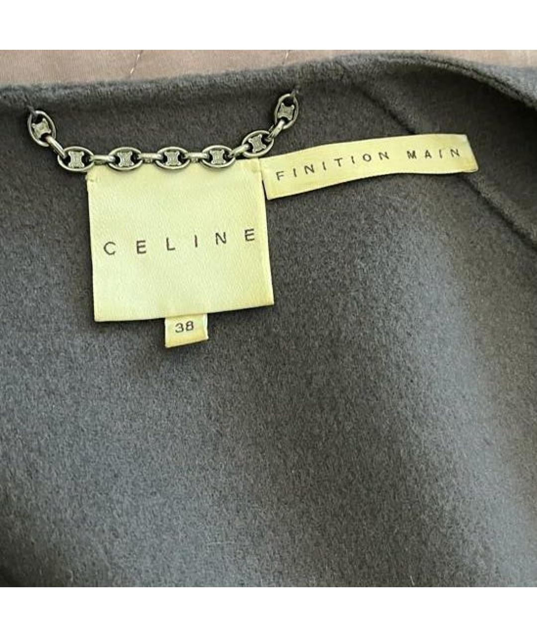 CELINE PRE-OWNED Фиолетовое шерстяное пальто, фото 2