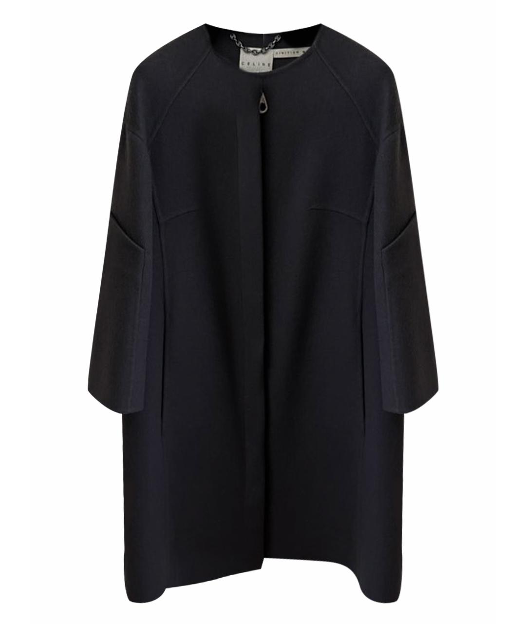 CELINE PRE-OWNED Фиолетовое шерстяное пальто, фото 1