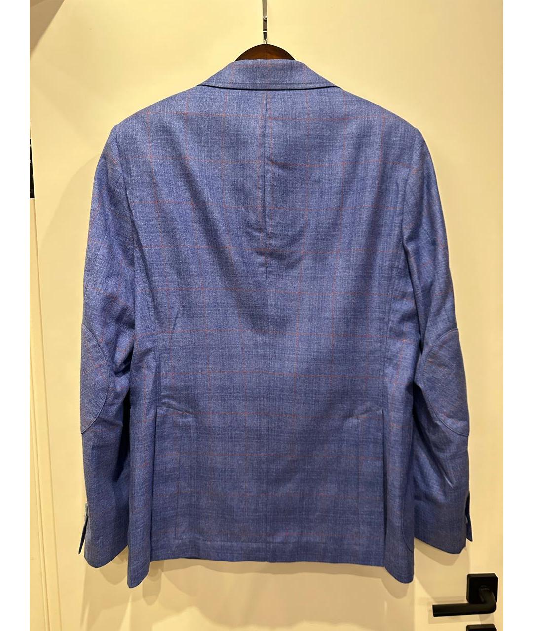 CASTELLO D'ORO Синий шелковый пиджак, фото 2