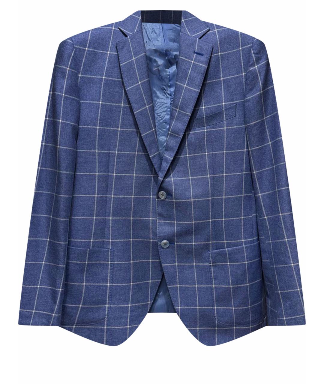 CASTELLO D'ORO Синий шелковый пиджак, фото 1