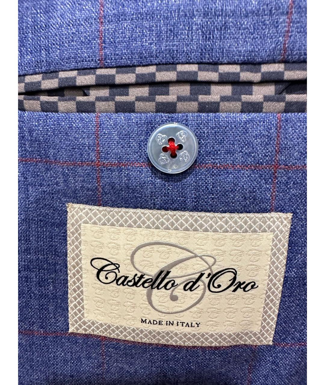 CASTELLO D'ORO Синий шелковый пиджак, фото 7