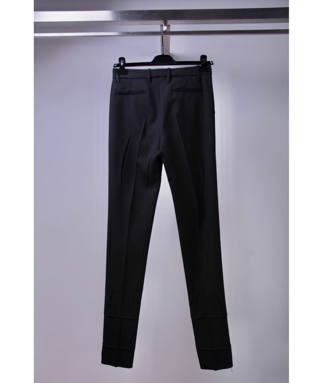 GUCCI Черные шерстяные прямые брюки, фото 2