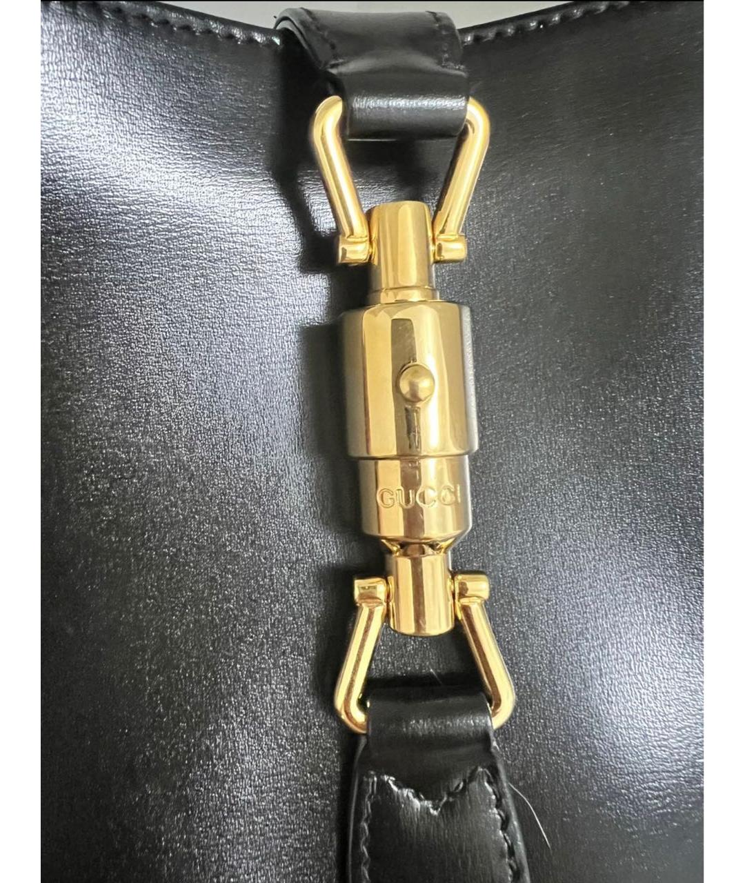 GUCCI Черная кожаная сумка через плечо, фото 4