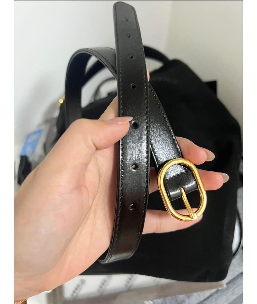 GUCCI Черная кожаная сумка через плечо, фото 6