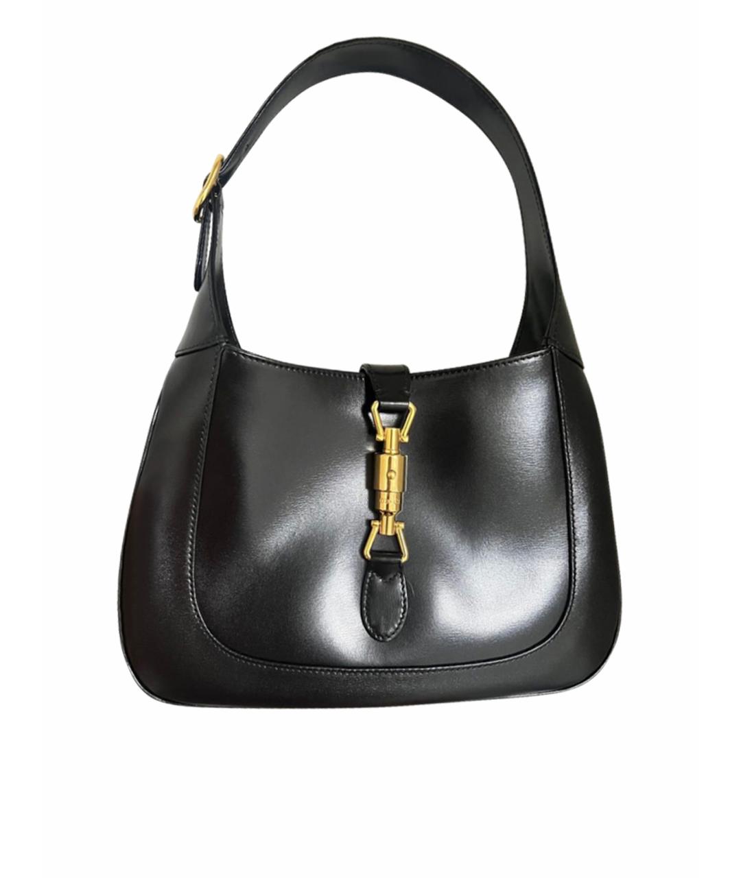 GUCCI Черная кожаная сумка через плечо, фото 7