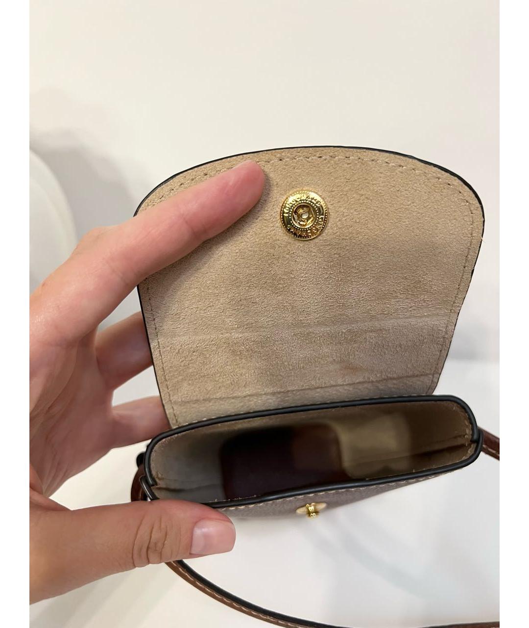 LONGCHAMP Коричневая кожаная сумка через плечо, фото 4