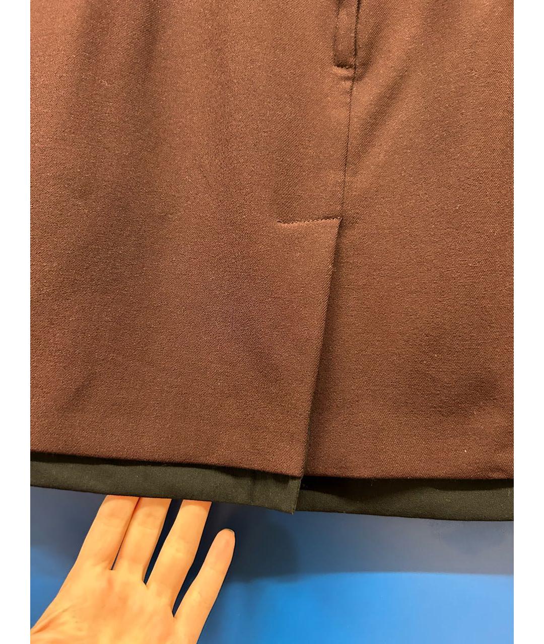 DOLCE&GABBANA Бордовая шерстяная юбка миди, фото 4