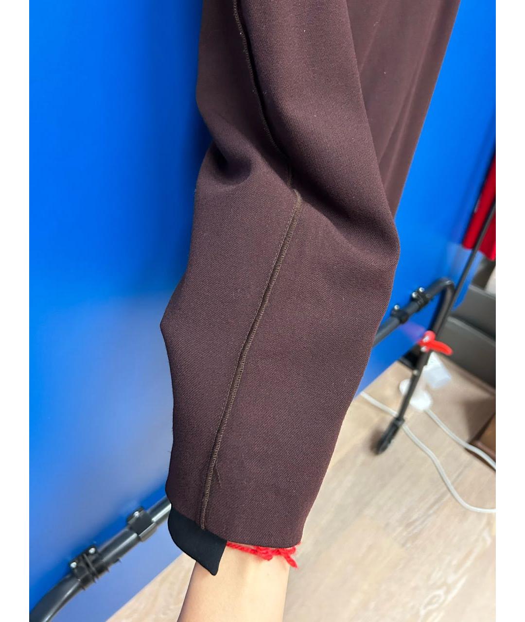 DOLCE&GABBANA Бордовая шерстяная юбка миди, фото 5