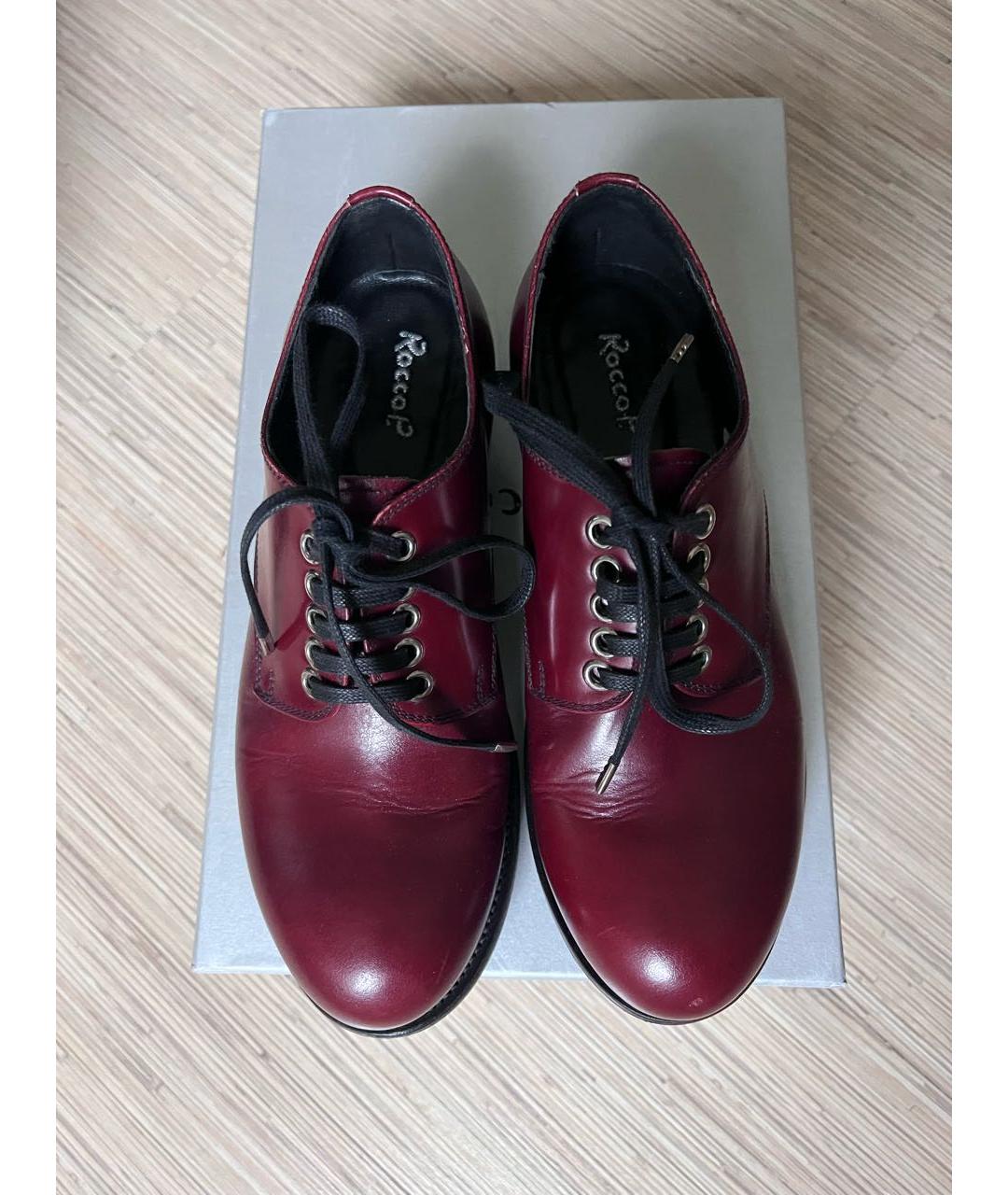 ROCCO P. Бордовые кожаные туфли, фото 3