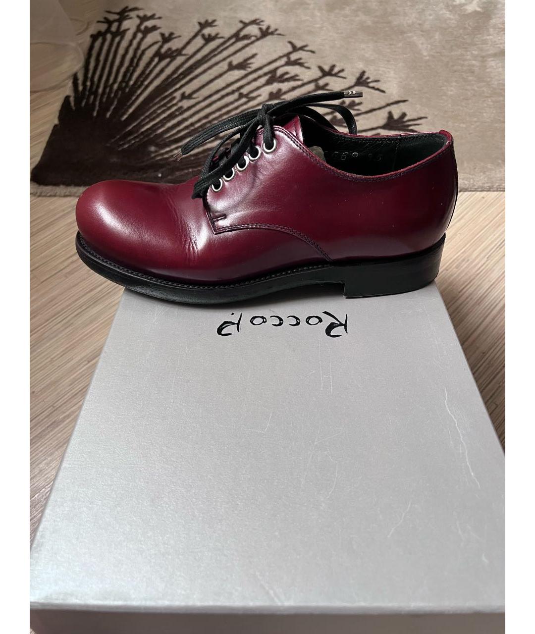 ROCCO P. Бордовые кожаные туфли, фото 9