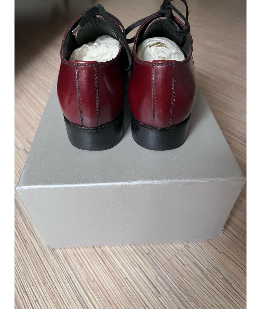 ROCCO P. Бордовые кожаные туфли, фото 4