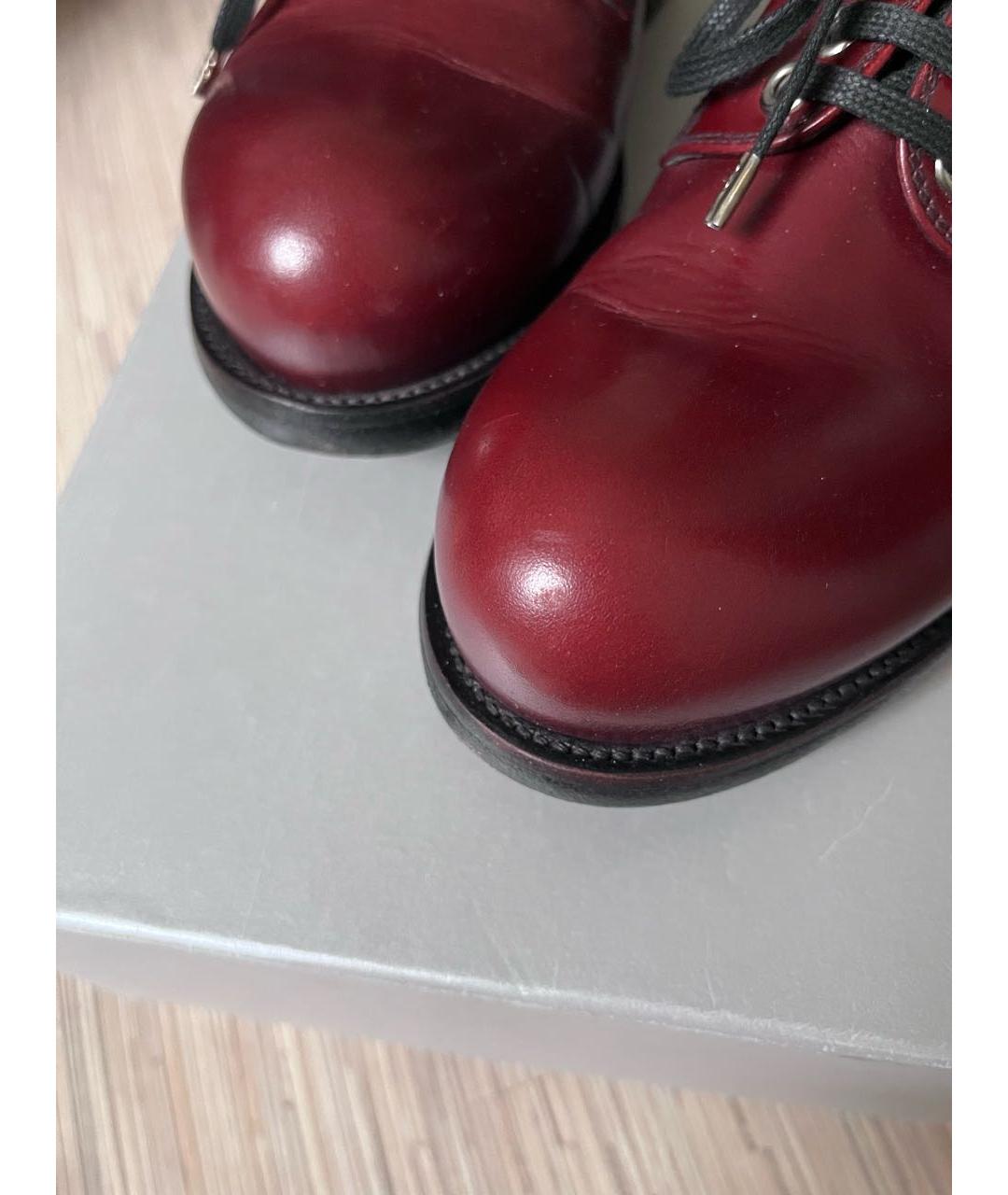 ROCCO P. Бордовые кожаные туфли, фото 7