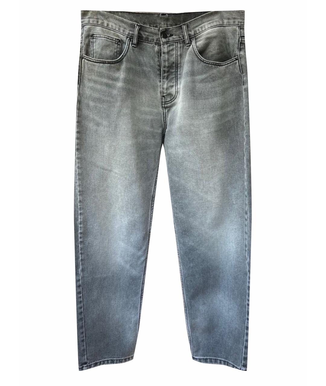CARHARTT WIP Серые хлопковые прямые джинсы, фото 1