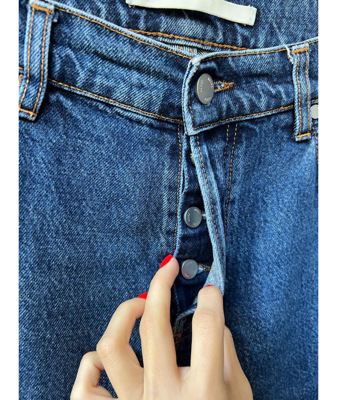 NORSE PROJECTS Темно-синие хлопковые прямые джинсы, фото 4