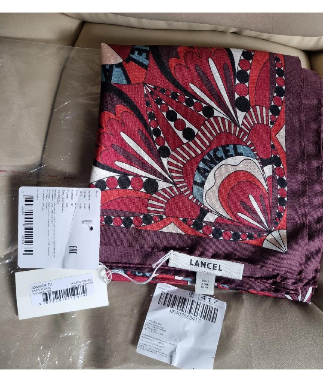 LANCEL Мульти шелковый платок, фото 4