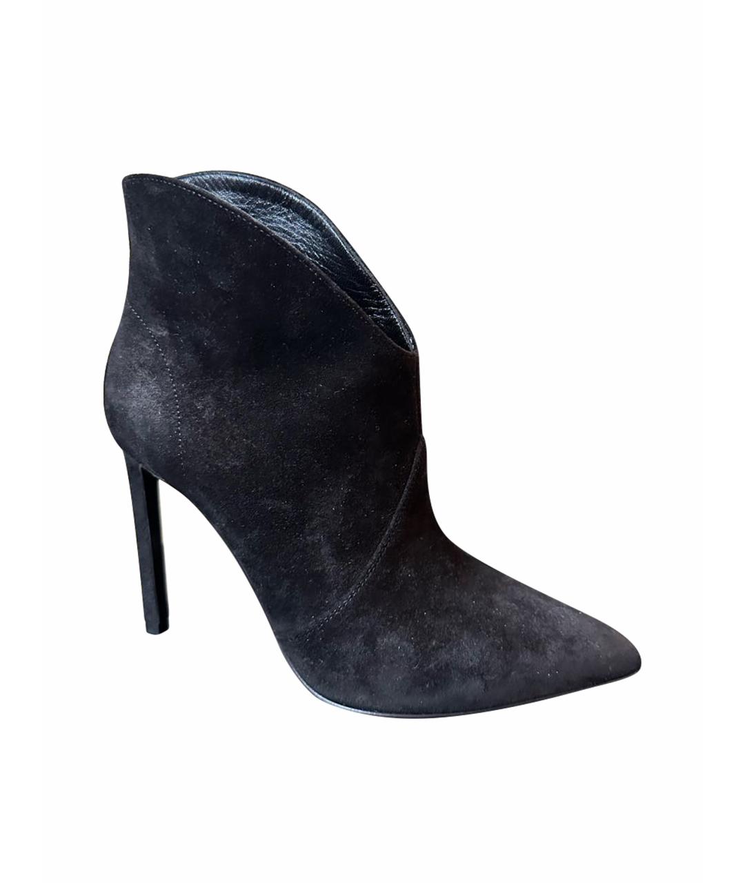 SAINT LAURENT Черные замшевые ботильоны, фото 1
