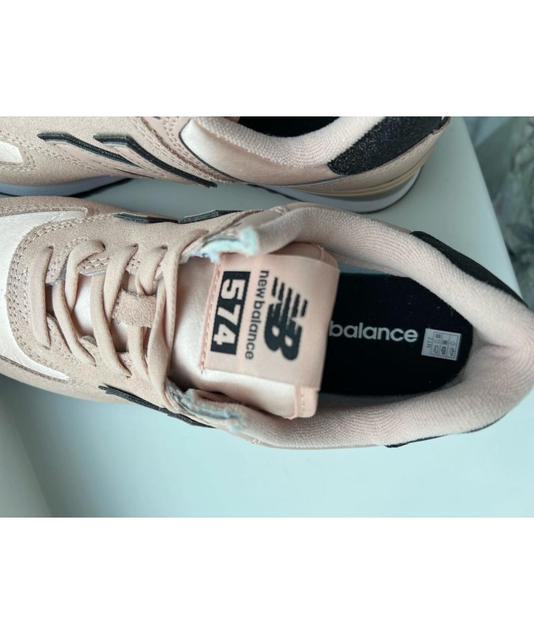 NEW BALANCE Розовые замшевые кроссовки, фото 7