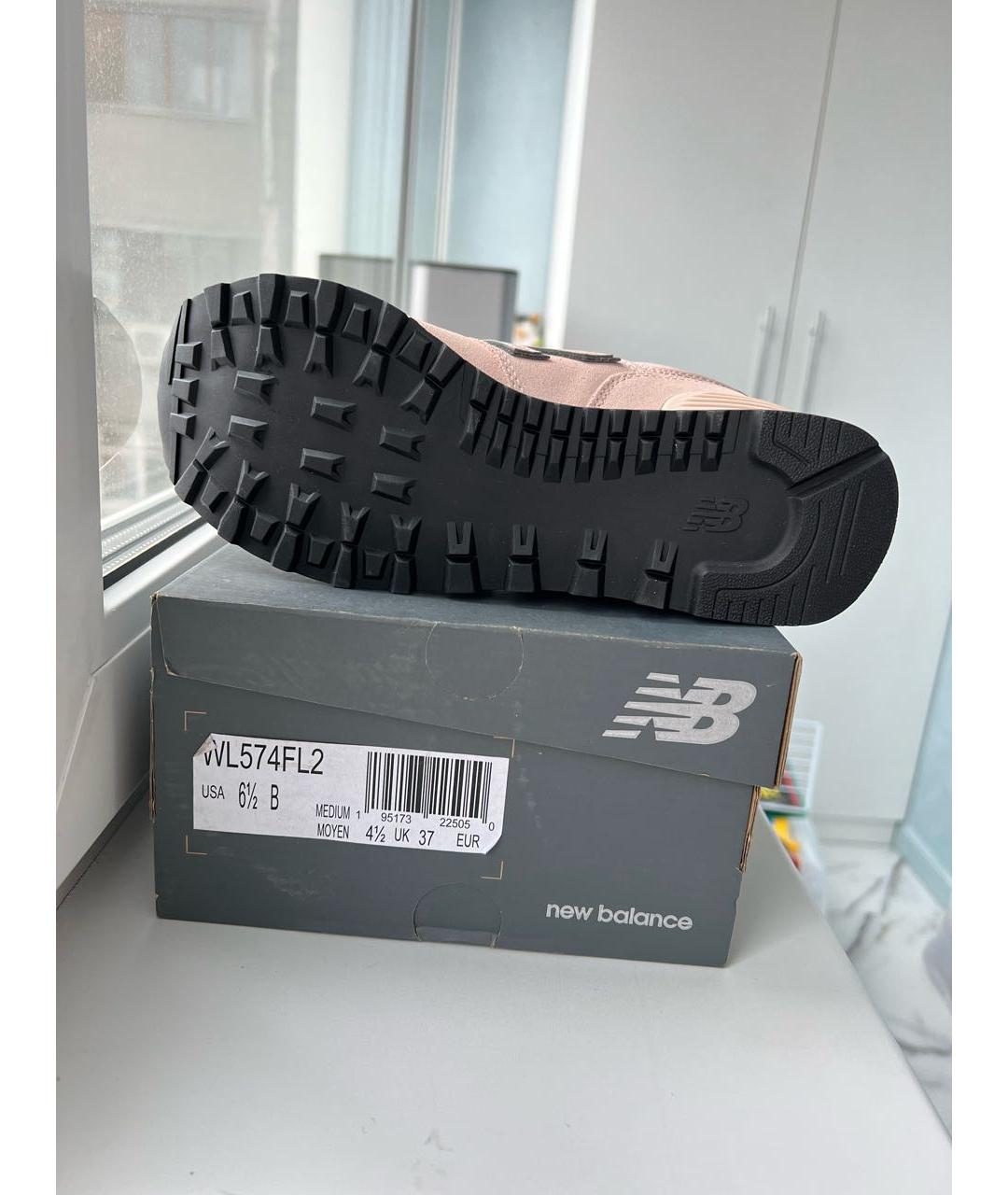 NEW BALANCE Розовые замшевые кроссовки, фото 6