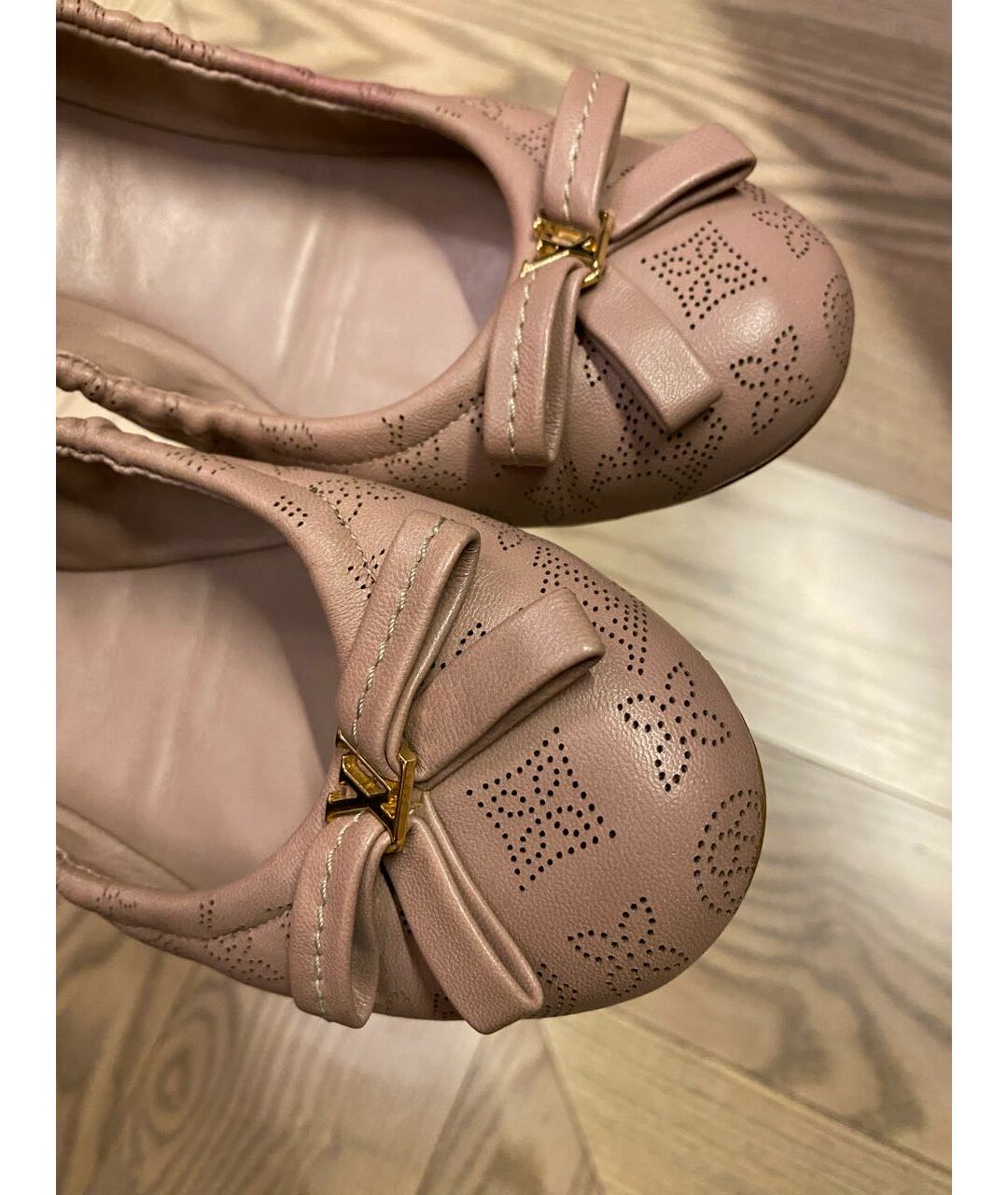 LOUIS VUITTON PRE-OWNED Розовые кожаные балетки, фото 2