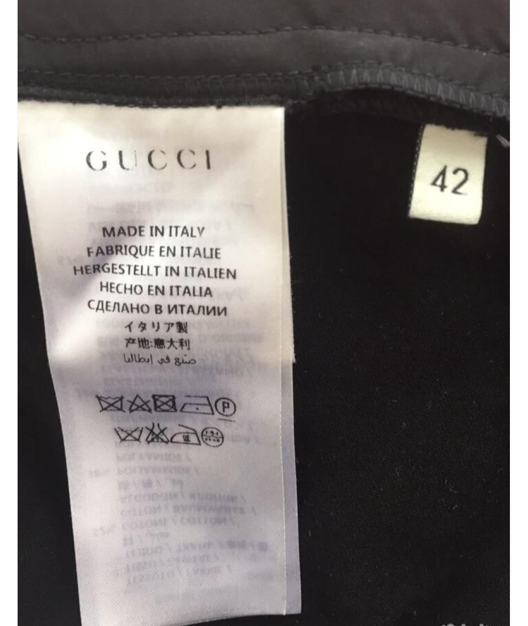GUCCI Черные вискозные брюки узкие, фото 5