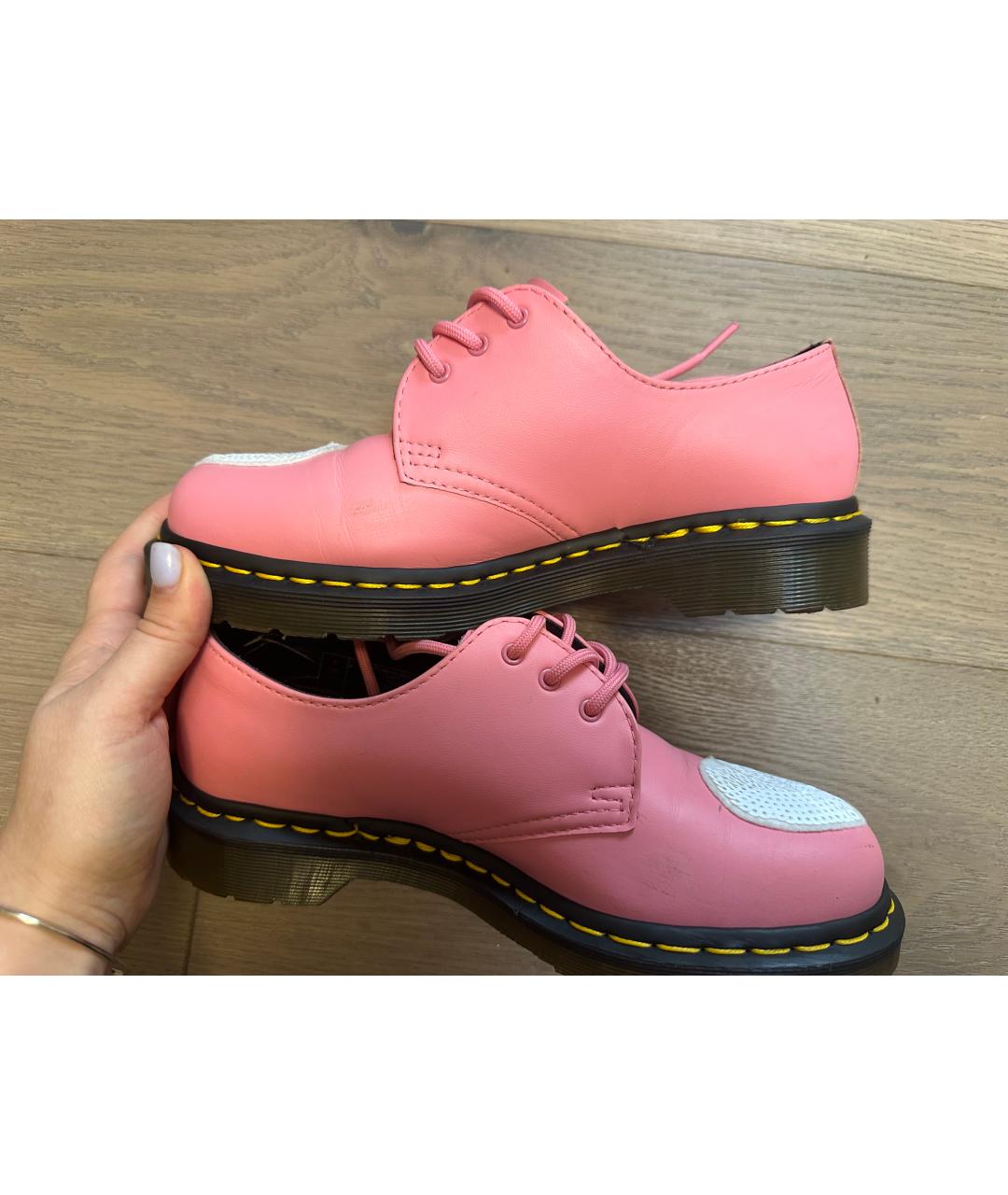 DR. MARTENS Розовые кожаные брогги и оксфорды, фото 6