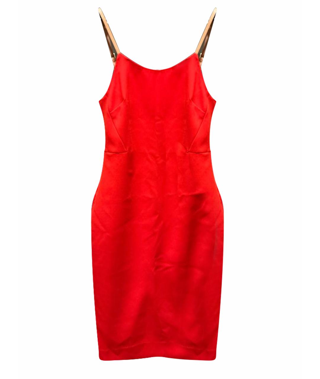 VICTORIA BECKHAM Красное вискозное платье, фото 1