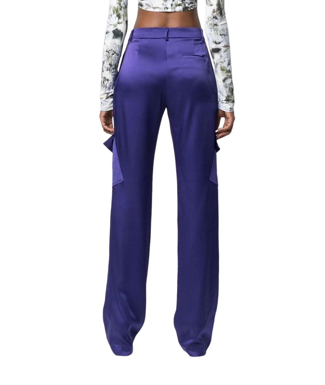 BLUMARINE Фиолетовые прямые брюки, фото 3