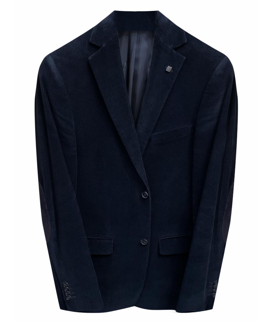 KARL LAGERFELD Темно-синий велюровый пиджак, фото 1