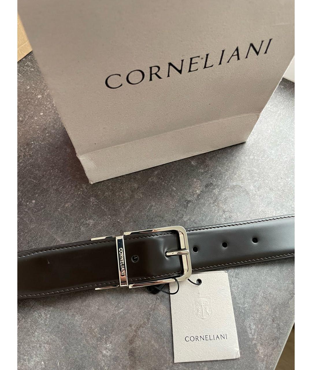 CORNELIANI Коричневый кожаный ремень, фото 6