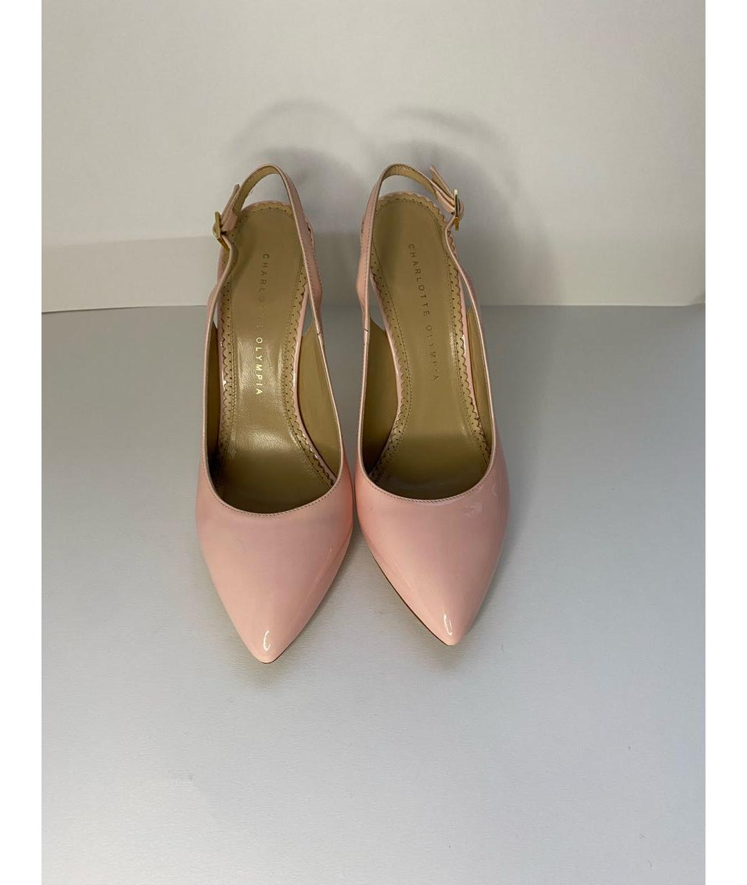 CHARLOTTE OLYMPIA Розовые туфли из лакированной кожи, фото 2