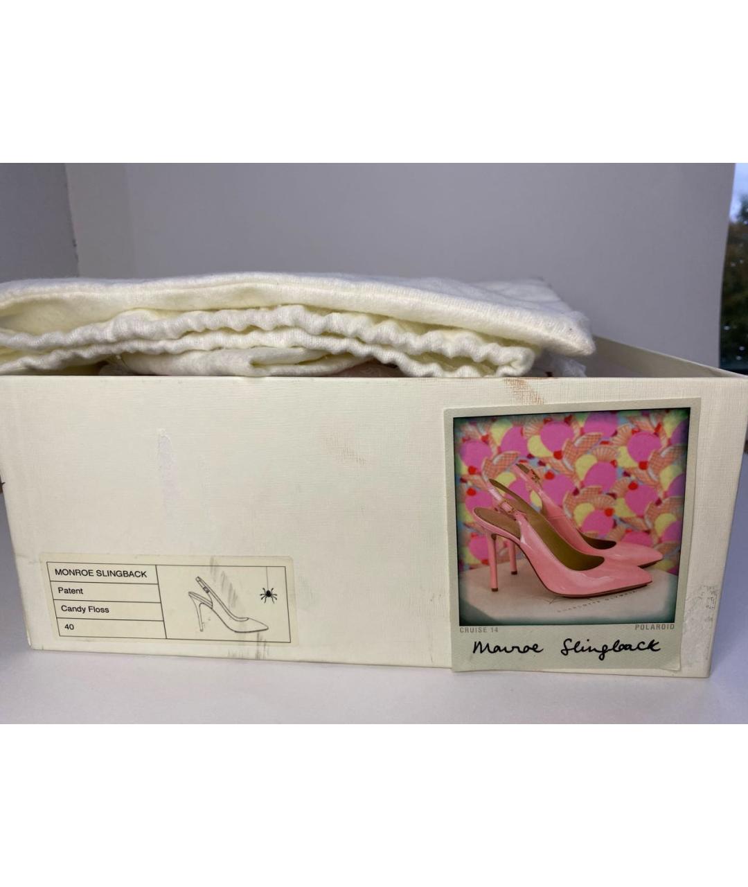 CHARLOTTE OLYMPIA Розовые туфли из лакированной кожи, фото 7