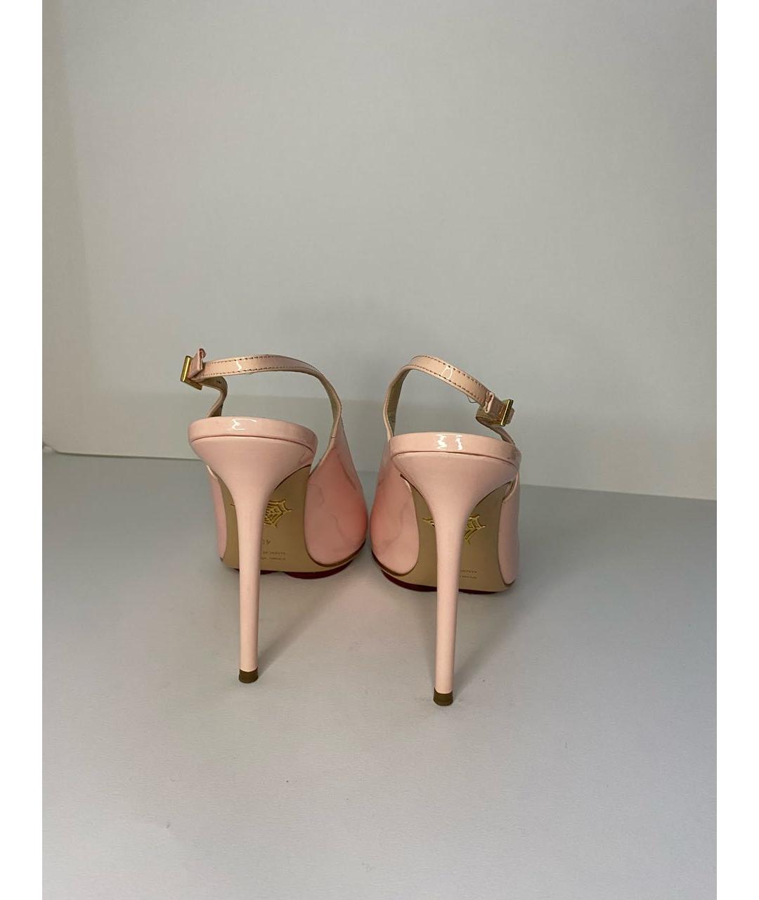CHARLOTTE OLYMPIA Розовые туфли из лакированной кожи, фото 4