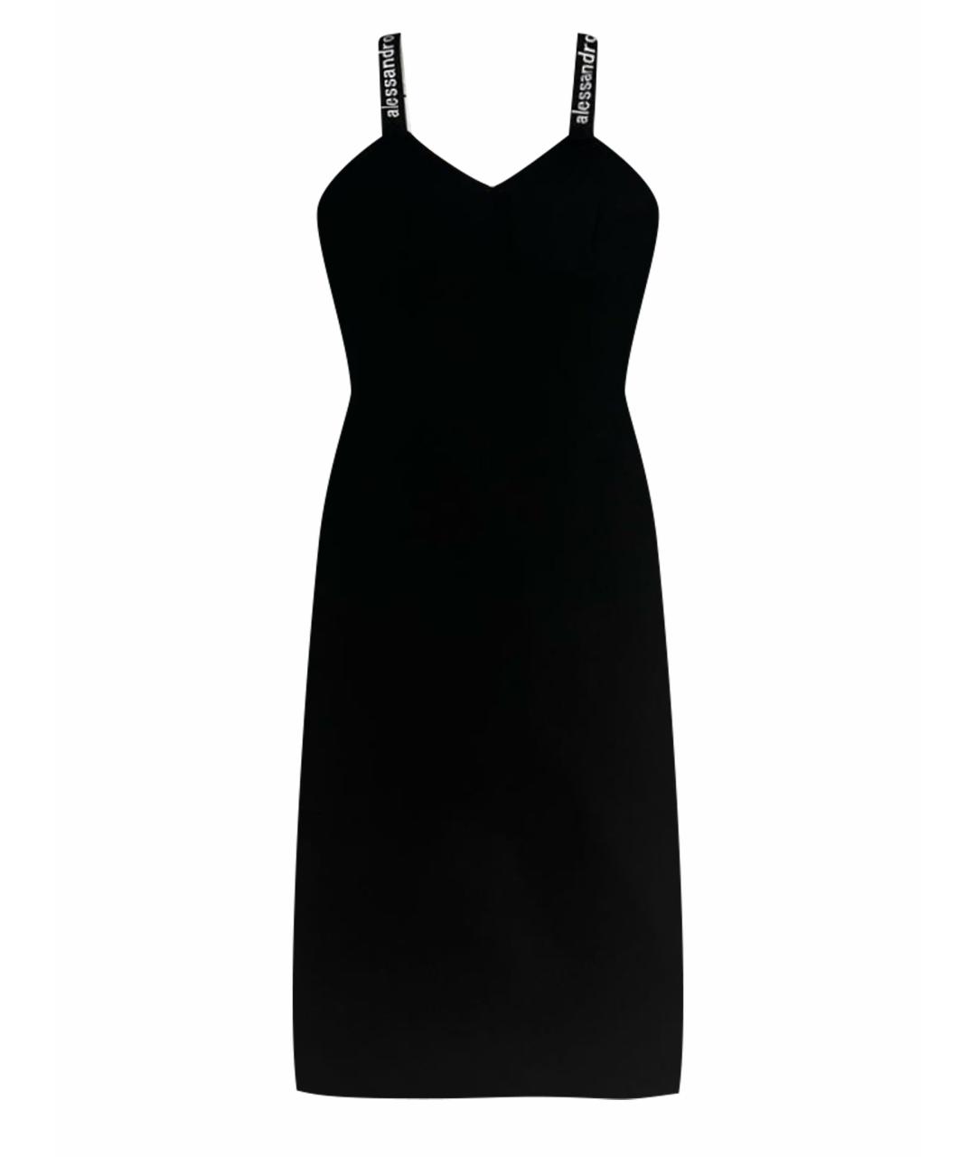 ALESSANDRO DELL'ACQUA Черное вискозное повседневное платье, фото 1