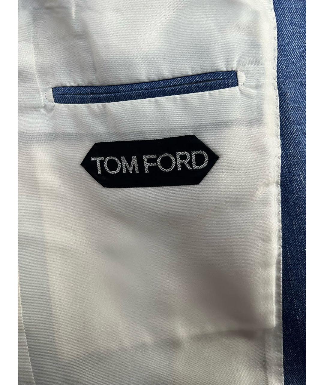 TOM FORD Синий шерстяной пиджак, фото 8