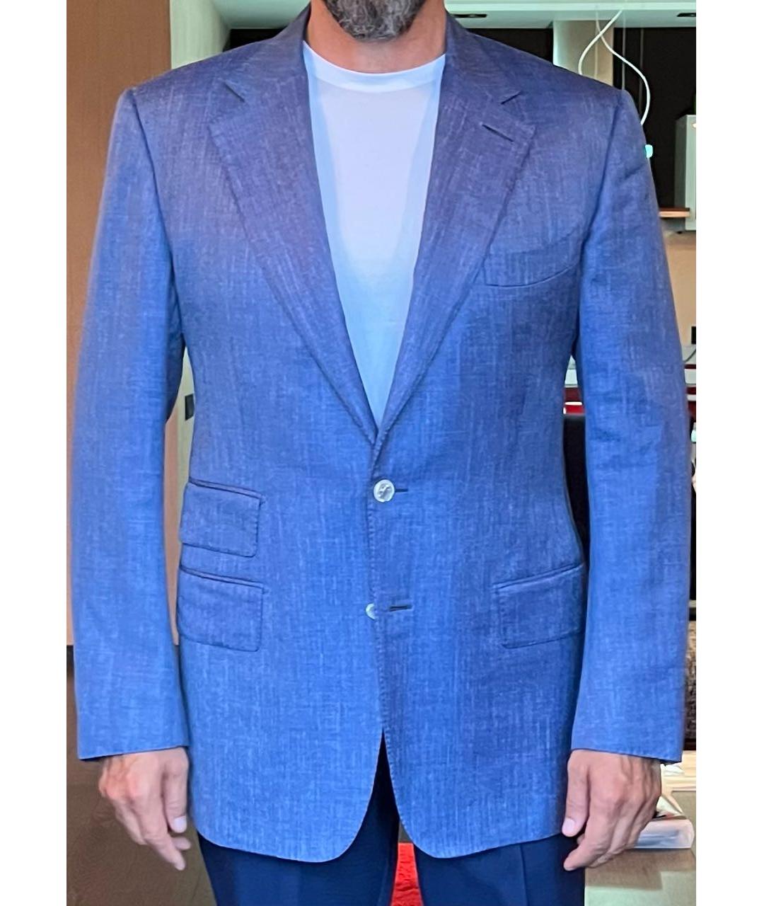 TOM FORD Синий шерстяной пиджак, фото 9