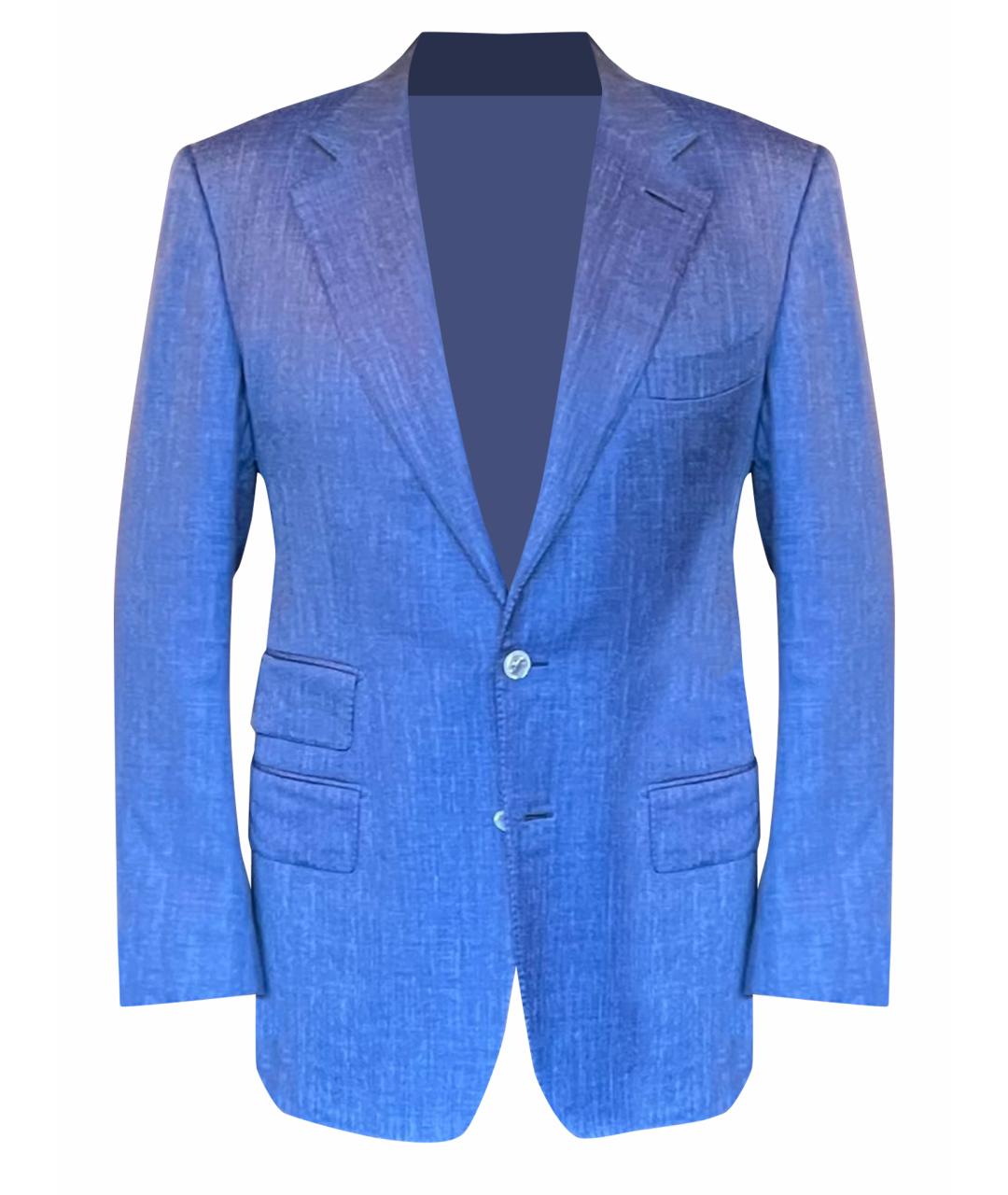 TOM FORD Синий шерстяной пиджак, фото 1