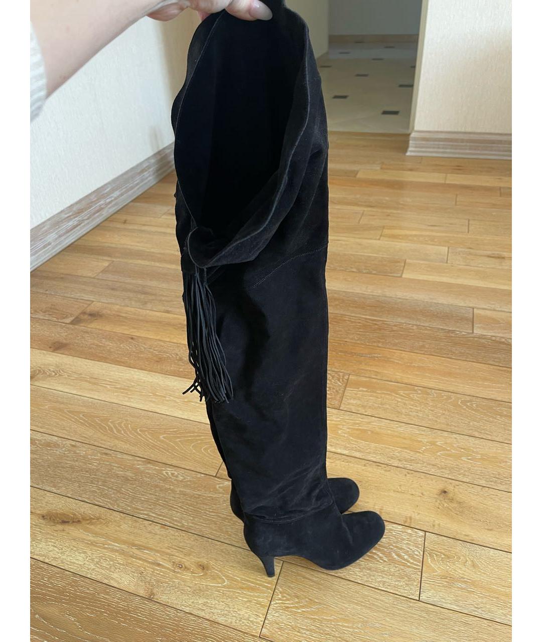 CHLOE Черные замшевые ботфорты, фото 3